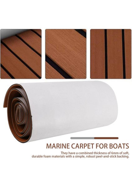 Köpük Tik Zemin Kaplaması Eva Köpük Deniz Döşeme Sahte Tekne Zemin Kaplaması Levha Aksesuarları Deniz Kahverengi Siyah 450X2400X6MM (Yurt Dışından) fırsatları