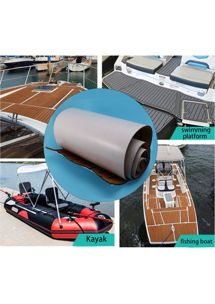 Köpük Tik Zemin Kaplaması Eva Köpük Deniz Döşeme Sahte Tekne Zemin Kaplaması Levha Aksesuarları Deniz Kahverengi Siyah 450X2400X6MM (Yurt Dışından) indirimleri