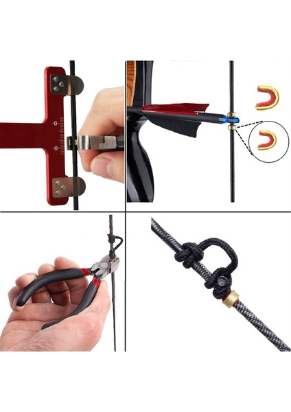 Yay Dize Nocking Noktaları Seti T Kare Cetvel Nocking Toka Pense ve 8 Parça Nocking Toka Seti, Mavi (Yurt Dışından) modelleri