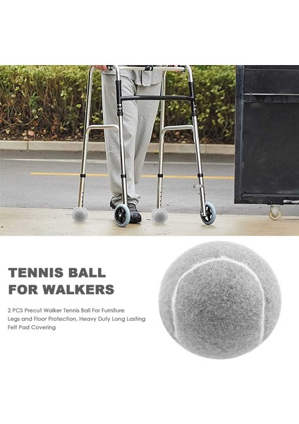 2 Adet Mobilya Ayakları ve Zemin Koruması Için Önceden Kesilmiş Yürüteç Tenis Topu, Ağır Hizmet Tipi Uzun Ömürlü Keçe Ped Kaplama, Gri (Yurt Dışından) modelleri