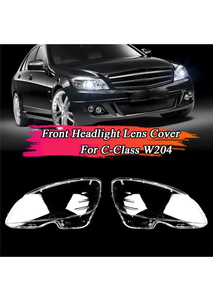 Sol Araba Far Lens Kapağı Kafa Hafif Lamba Gölge Kabuk Lens Lens Abajur Mercedes Benz W204 C-Class 2008-2010 (Yurt Dışından) fiyatları