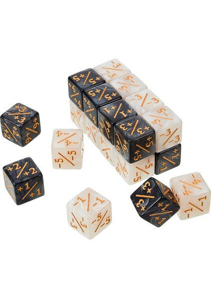 24 Adet Zar Sayaçları Jetonu Zar Sadakat Zar Mermer D6 Zar Kare ile Uyumlu Mtg,ccg, Kart Oyun Aksesuarı (Yurt Dışından) fiyatları