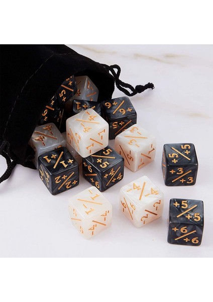 24 Adet Zar Sayaçları Jetonu Zar Sadakat Zar Mermer D6 Zar Kare ile Uyumlu Mtg,ccg, Kart Oyun Aksesuarı (Yurt Dışından) modelleri
