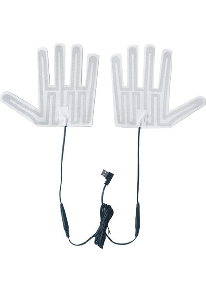 USB Isıtmalı Eldiven Pedi Kış Sıcak 5 Parmak Eldiven Isıtma Pedi Elektrikli Isıtma Filmi Eldiven Isıtma Levhası Kayak Için (Yurt Dışından)