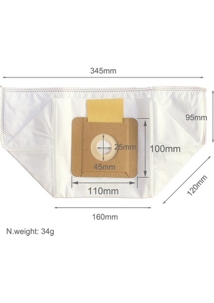 10 Adet Toz Torbaları Çatal-Archer Vc2 / Vc2 (Erp) / Vc2 Premium / Vc2 Premium (Erp) Vakum Süpürge Torbaları 2.863-236.0 (Yurt Dışından) fırsatları
