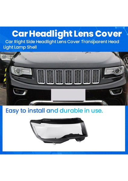 Araba Sağ Tarafı Far Lens Kapağı Jeep Grand Cherokee 2014-2019 Için Şeffaf Kafa Işık Lambası Kabuğu (Yurt Dışından) fırsatları