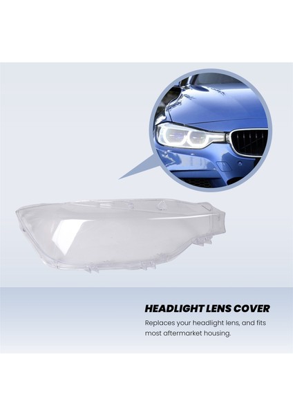 Sağ Taraftaki Araba Far Lens Kapağı Kafa Hafif Lamba Gölge Kapağı For-Bmw 3 Serisi F30 F31 2016-2018 320 328 330 340 (Yurt Dışından) fırsatları