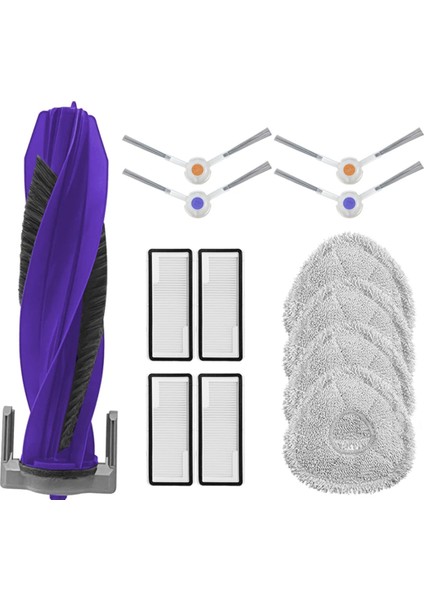 Narwal Freo x Ultra / J4 Roller Yan Fırça Filtre Mop Kumaşları Rag Robot Vakum Temizleyici Aksesuarları Yedek Parçalar (Yurt Dışından)