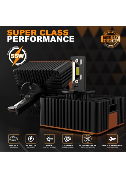 Yeni D Serisi Araba LED Far Ampul 10000LM 6500K 110W D5/D5S Yüksek Kaliteli V31 (Yurt Dışından) modelleri