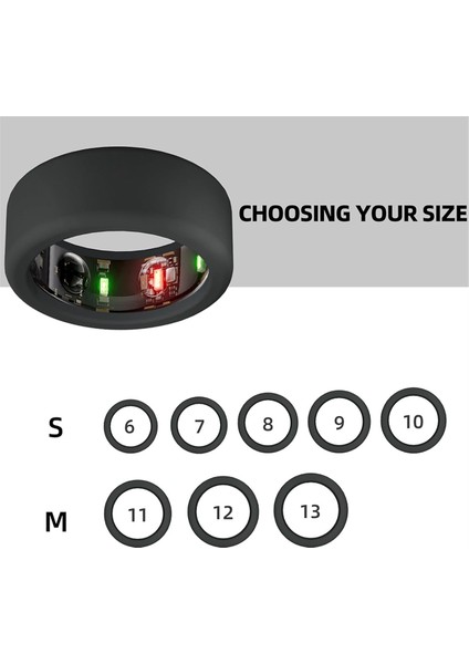 Oura-Ring Gen3 ile Uyumlu Halka Koruyucu, Çalışma Için Elastik Silikon Halka Kılıfı, 3 Adet M (Yurt Dışından) fiyatları
