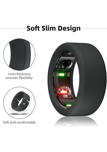 Oura-Ring Gen3 ile Uyumlu Halka Koruyucu, Çalışma Için Elastik Silikon Halka Kılıfı, 3 Adet M (Yurt Dışından) fırsatları