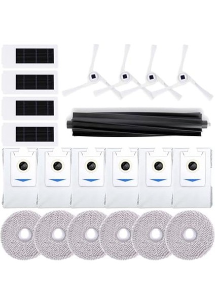 Ecovacs Deebot X2 Omnı/x2 Pro/x2 Robot Vakum Aksesuarları Silindir Ana Yan Fırça Hepa Filtre Mop Kumaş Parçaları (Yurt Dışından)