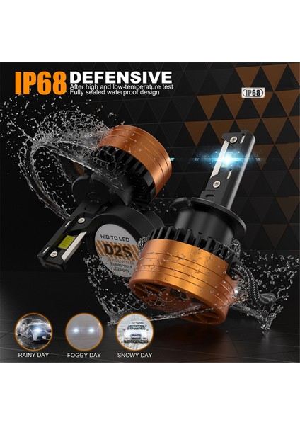 2pcs 110W 3-Copper Tüpler V31 Yeni D Serisi Araba LED Far Ampul 10000LM 6500K D2/D2S (Yurt Dışından) indirimleri