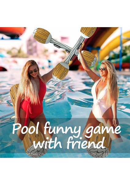 2 Set Yüzme Havuzu Yüzen Oyunlar Şişme Su Sporları Tampon Oyuncaklar Yetişkin Yaz Plaj Yüzme Halkası (Yurt Dışından) modelleri