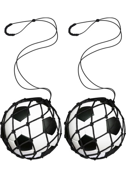 2 Adet Futbol Tekme Eğitmeni Futbol Topu Ağı Tekmeleyici, Top Boyutu 3, 4, 5 Için, Solo Futbol Tekme Uygulama Eğitim Yardımı Siyah (Yurt Dışından)