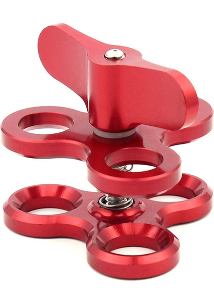 Bilyalı Kelepçe 3 Delik Dalış Işıkları Kol Topu Kelebek Klip Montaj Braketi Eylem Kamera El Feneri Tripod, Kırmızı (Yurt Dışından) modelleri