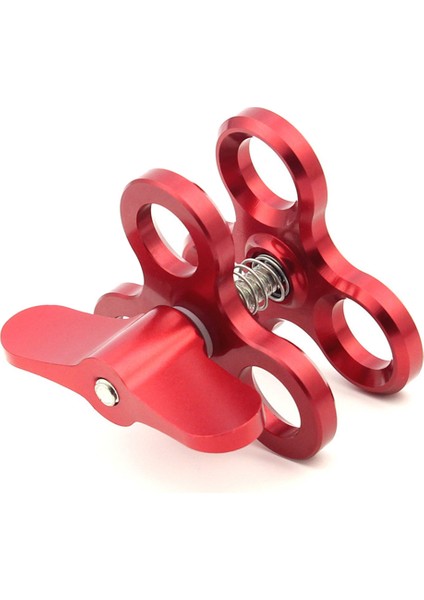 Bilyalı Kelepçe 3 Delik Dalış Işıkları Kol Topu Kelebek Klip Montaj Braketi Eylem Kamera El Feneri Tripod, Kırmızı (Yurt Dışından) fırsatları