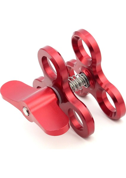 Bilyalı Kelepçe 3 Delik Dalış Işıkları Kol Topu Kelebek Klip Montaj Braketi Eylem Kamera El Feneri Tripod, Kırmızı (Yurt Dışından) indirimleri
