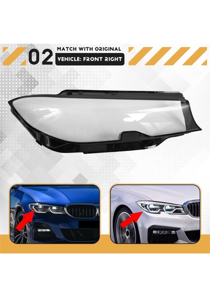 Rh Sağ Tarafı Far Lens Kapağı Kafa Hafif Lamba Gölge Kabuk Cam Kapağı -Bmw G20 G21 3 Serisi 2019 2020 2021 (Yurt Dışından) indirimleri