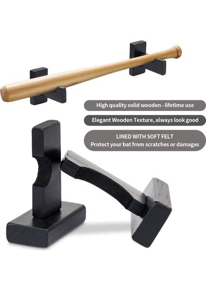 Beyzbol Sopası Sergileme Duvar Montajı, Duvar Için Sopa Tutucular, Keçe Astarlı ve Gizli Vidalarla Sopa Duvar Montajı (Yurt Dışından) indirimleri