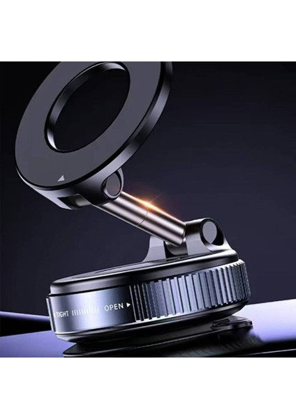 Vakumlu Katlanır Araç Telefon Tutucu - Ayna-Cam-Masa Uyumlu Manyetik MagSafe Özellikli Metal Sağlam Güçlü Vakum indirimleri