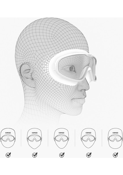 Copozz Profesyonel Su Geçirmez Çocuk Yüzme Gözlüğü Yumuşak Silikon Gözlükler Yüzme Gözlüğü Buğu Önleyici Uv 1 Parça Yüzme Gözlüğü 2 (Yurt Dışından) modelleri