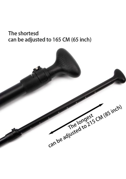 Benzersiz Kilit Tasarımlı Ayarlanabilir Ayakta Kürek Çekme Tahtası Küreği Yüzen Alaşımlı Şaft Paddleboard Küreği, Siyah (Yurt Dışından) fırsatları