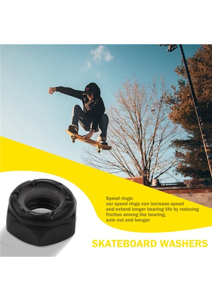 56 Parça Kaykay Kamyonu Donanım Kiti Kaykay ve Longboard Için Ara Parçalar, Aks Somunları ve Hız Halkalarını Içerir (Yurt Dışından)