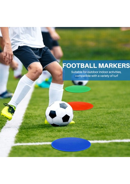12 Adet Renkli Nokta Işaretleyici Kaymaz Çeviklik Işaretleyiciler Düz Koniler Noktalar Futbol Basketbol Eğitimi Dans Uygulaması (Yurt Dışından) fırsatları