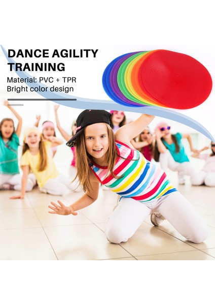 12 Adet Renkli Nokta Işaretleyici Kaymaz Çeviklik Işaretleyiciler Düz Koniler Noktalar Futbol Basketbol Eğitimi Dans Uygulaması (Yurt Dışından) indirimleri