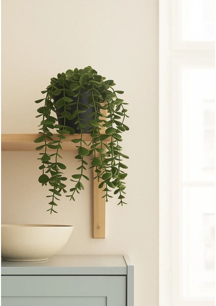 Saksıda Sarkan Okaliptus Yapay Bitki 34 cm Dekoratif İç Mekan Süs Aksesuarı modelleri