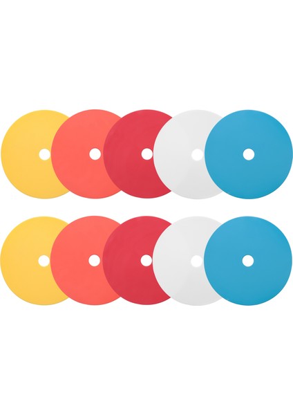 10 Paket Düz Disk Işaretleyiciler Kaymaz Noktalar Işaretleyiciler Futbol Basketbol Spor Hız Çeviklik Eğitimi Işaretleyiciler (Yurt Dışından)