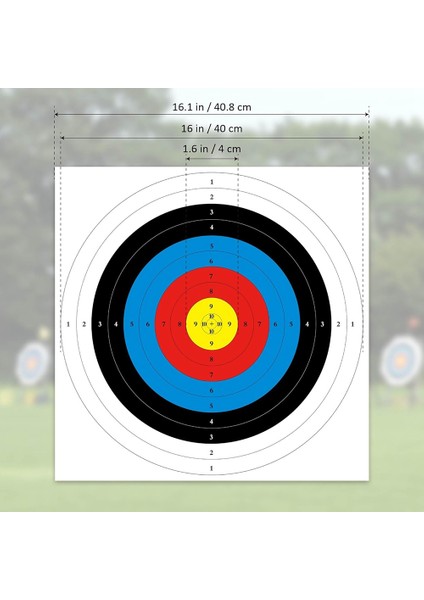 Okçuluk Hedefleri Kağıdı, 50 Adet Yay ve Ok-Avcılık Arka Bahçesi Için Hedefler, Okçuluk Hedef Uygulama Aksesuarları 10 Halka (Yurt Dışından) fırsatları