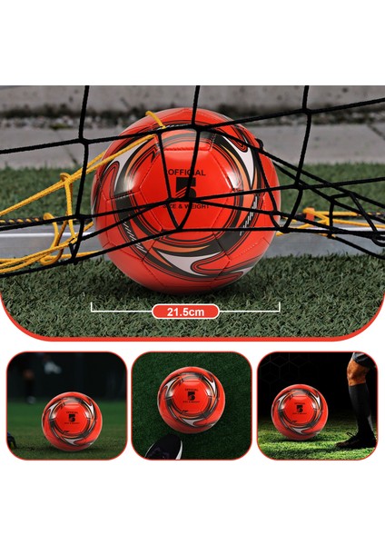 Profesyonel Futbol Topu Boyutu 5 Resmi Futbol Eğitimi Futbol Topu Yarışması Açık Futbol Kırmızı (Yurt Dışından) indirimleri
