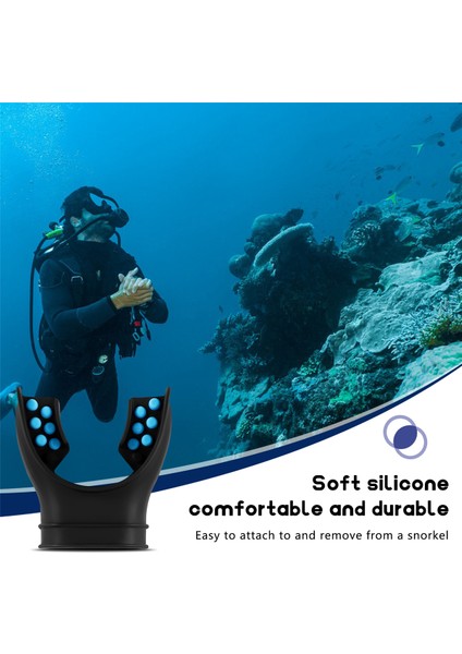 Şnorkel Ağızlık Regülatörü Dalış Ağızlık Evrensel Aksesuar Yedek Tüplü Dalış Silikon Solunum Cihazı Mavi (Yurt Dışından) indirimleri