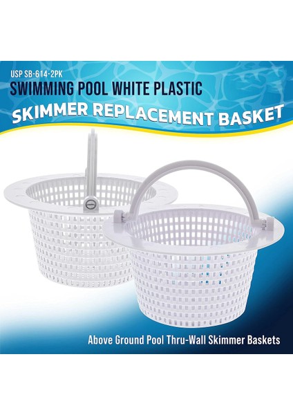 Yüzme Havuzu Skimmer Saplı Yedek Sepet, 2 Paket - Yer Üstü Havuz Duvara Sığdırıcı Sepetleri (Yurt Dışından) fırsatları