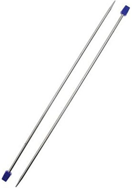 4.5 Numara Şiş 35 cm Hafif Kaygan Yapılı Rahat Örgü İçin Mavi Uçlu