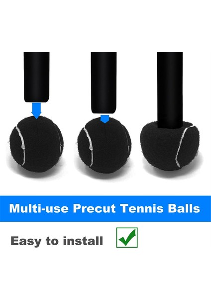 4 Adet Mobilya Ayakları ve Zemin Koruma Ayakları Için Tenis Topları Evrensel Önceden Kesilmiş Kayma Topları, Ağır Hizmet Tipi Uzun Ömürlü (Yurt Dışından) fırsatları