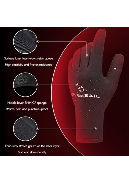 Dıve&saıl Dalış Eldivenleri 5mm Cr Yüksek Elastik Sıcak Dalgıç Elbisesi Kış Eldivenleri Tüplü Dalış Şnorkel Kürek Çekme Için Uygundur (Yurt Dışından) modelleri