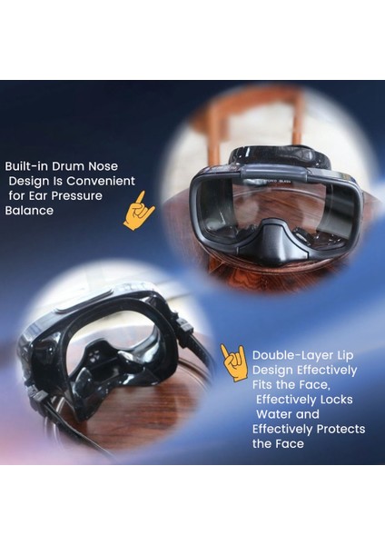 Tüplü Dalış Maskesi Tüplü Dalış Şnorkel Maskesi Gözlük Profesyonel Sualtı Balıkçılık Ekipmanları (Yurt Dışından) indirimleri