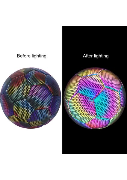 Holografik Futbol Topu - Karanlıkta Parlayan, Yansıtıcı, 5 Numara - Çocuklar Için Mükemmel (Yurt Dışından) modelleri