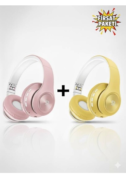 Kablosuz Kulaküstü Bluetooth Kulaklık Stereo-Mikrofon-Aux HK-036