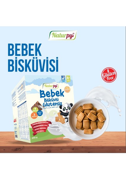 Organik Tam Buğday Unlu Keçi Sütlü Bebek Bisküvisi 300 gr 6 Ay ve Üzeri Bebekler İçin