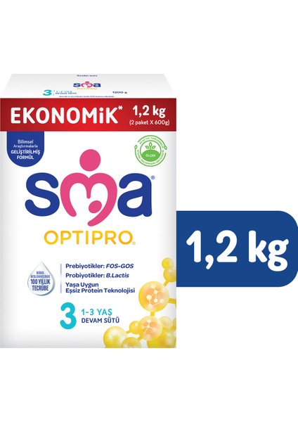 Optipro 3 Toz Devam Sütü 2×1200 gr 1-3 Yaş Probiyotikli Eşsiz Protein Teknolojisi İsviçre modelleri