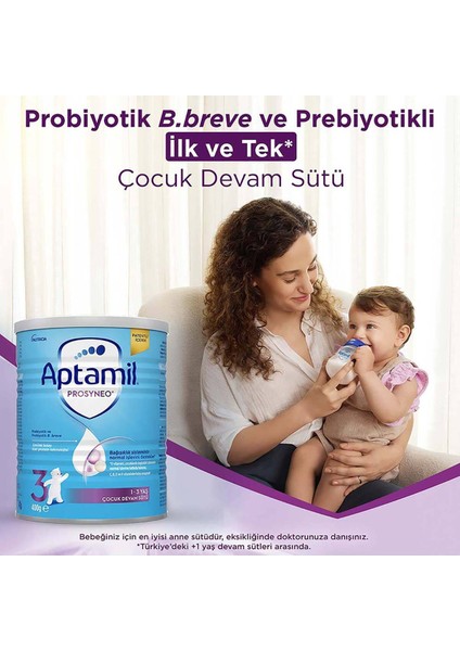 Çocuk Devam Sütü 400 gr 12-24 Ay Hollanda Üretimi Prebiyotik ve Probiyotik Destekli