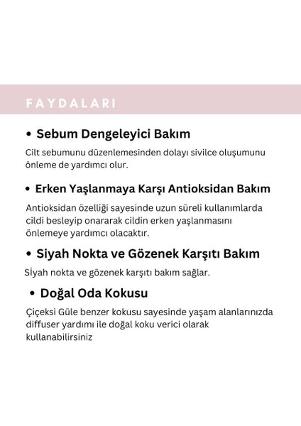 Itır Çiçeği Uçucu Yağı Saf Ve Doğal Buhurdanlık Difüzör Masaj Spa Cilt Ve Saç Bakımı Için 10 ml