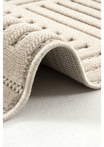 Piyan 9204 Bej Yumuşak Dokulu Salon Antre Mutfak Yatak Odası Halısı Yolluk