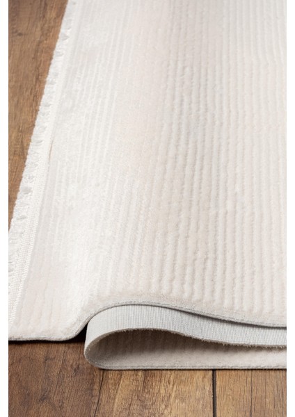 Universal A0296 Krem Uzun Ömürlü Yumuşak Dokulu Salon Mutfak Koridor Oturma Odası Yolluk Halı