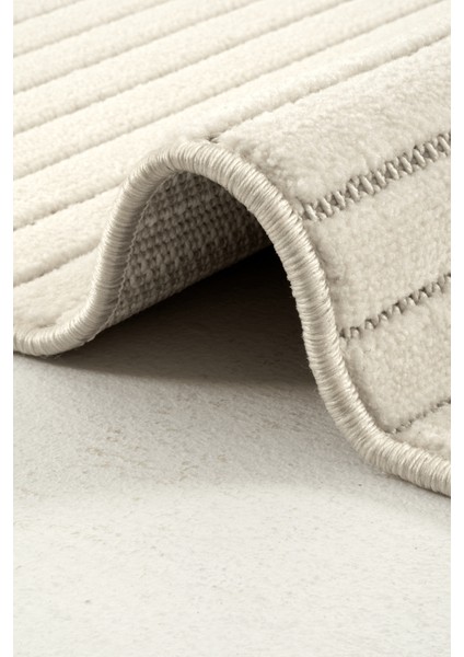 Piyan 9213 Krem Yumuşak Dokulu Salon Antre Mutfak Yatak Odası Halısı Yolluk