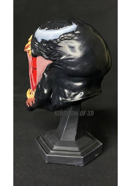 Marvel Venom Spider-Man Büst Koleksiyon Figürü El Yapımı Polyester Akrilik Boyalı Vernikli Dekor